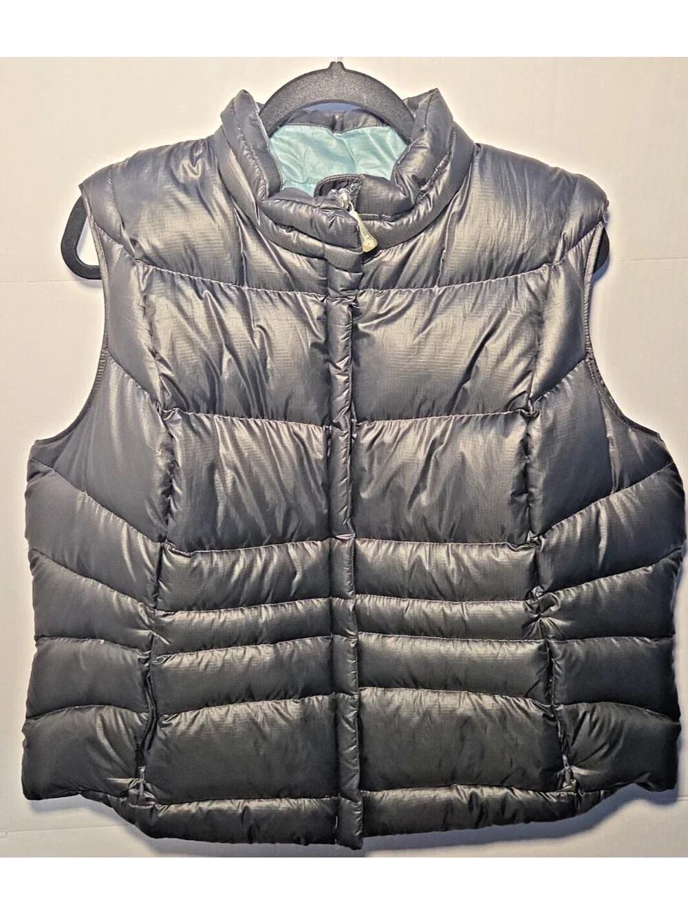 Vintage Style Eddie Bauer Premium Goose Down Vest Womens XXL Black Puffer